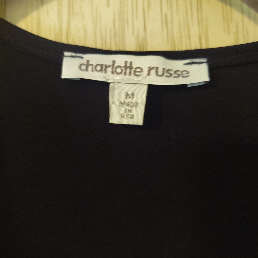 Charlotte Russw black faux wrap dress M